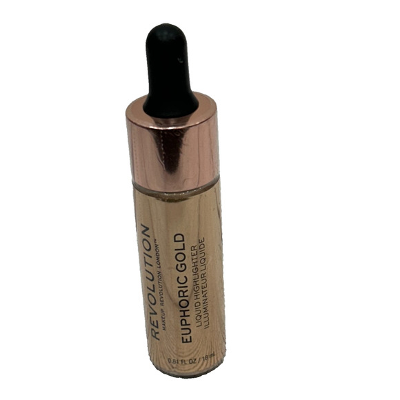 New Makeup Revolution Euphoric Gold Illuminateur Liquid Highlighter 18ml - Picture 1 of 6